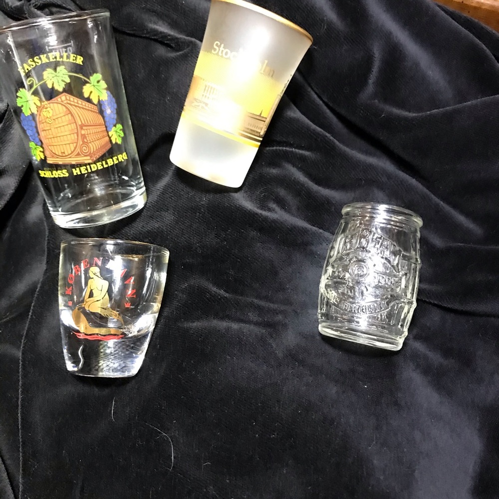 Shot and Drink Glasses (4) From Travels